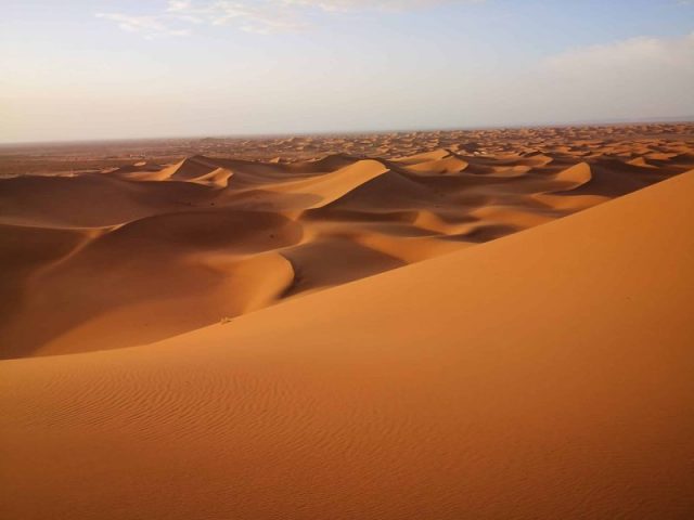 sunset in the desert